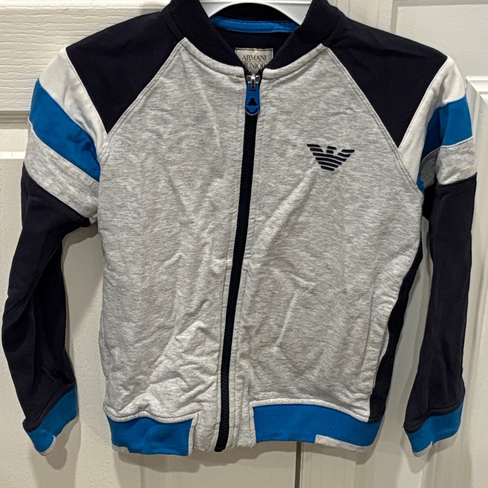 Armani Junior Gray and Blue Sweatshirt